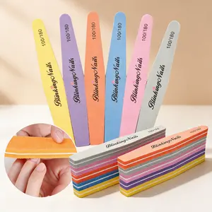 BlinkingNails Sponge Nail File and Buffers for Nail Art Care Double Sides Design 100/180 Grit Nail Buffer Professional Manicure Nail Tools 6 Colors Optional 10pcs Smooth Cutics Polish callusremover nail clippers nail drill shine buffer nails tool tiktoksh