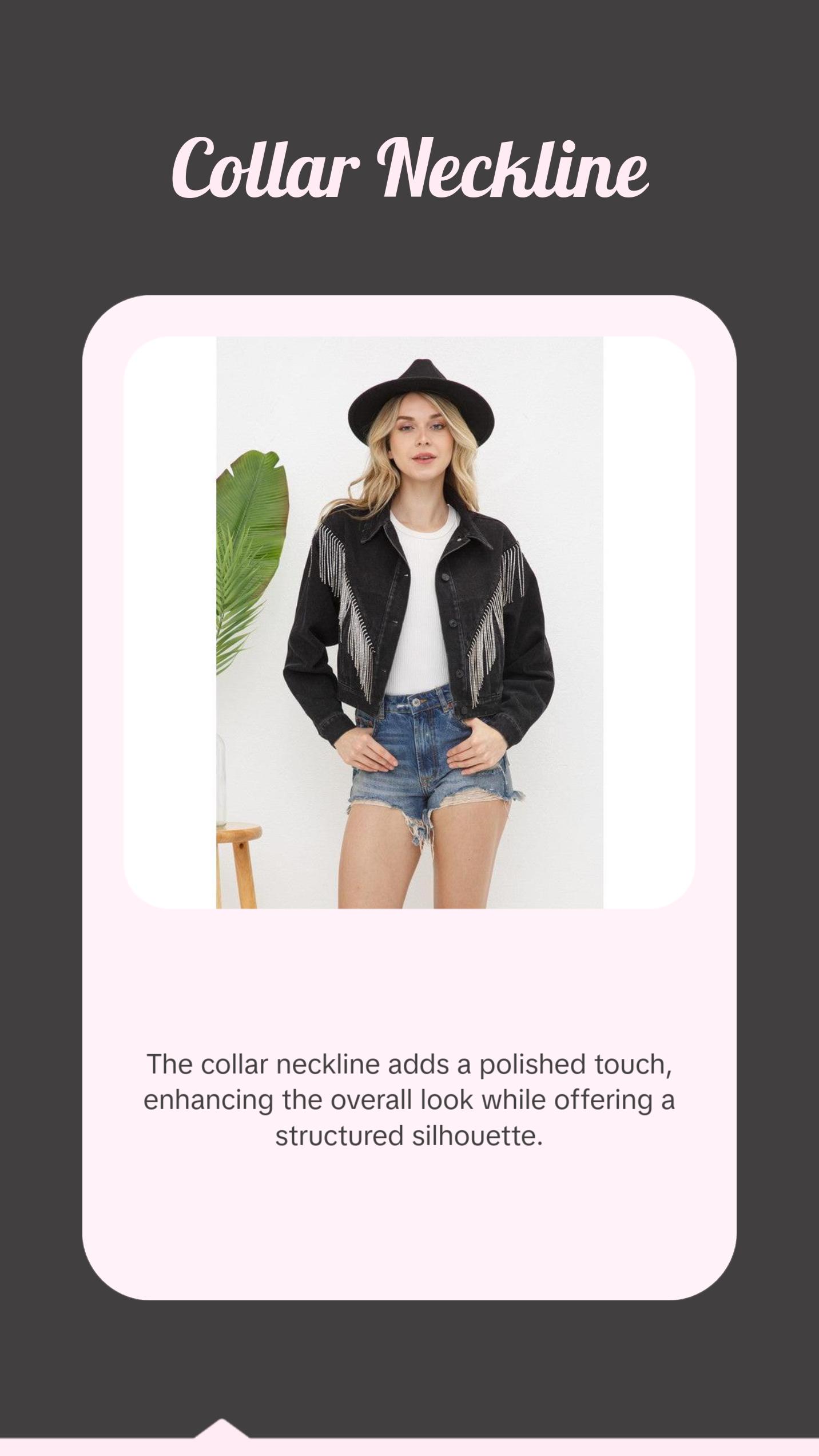 Denim Chevron Fringe Jacket