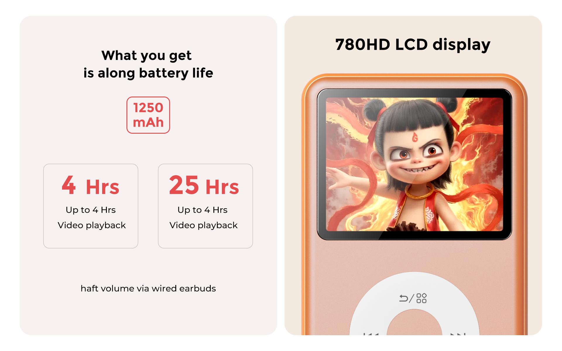 Innioasis Y1 Retro Y2K MP3 Player with Bluetooth 2.4" Portable Mini HiFi Video Upgrade Cool Gift 2025 Walkman-Style Music&Story Player for Kids Classic Click Wheel Control