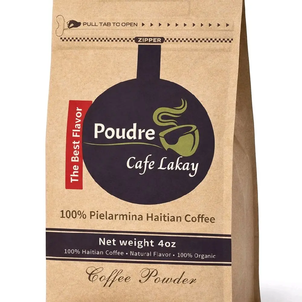 Pielarmina 100% Haitian Gourmet Instant Coffee Powder Mix - Rich-Flavor Coffee Drink, Mix-with-Brewing or Standalone Cup-Ready Daily Beverage, Mix Or Standalone