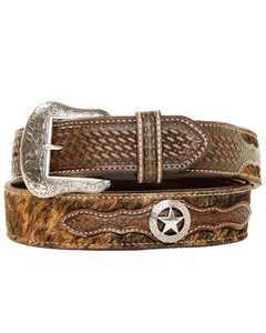 Cody James Men's Hair-On Concho Leather Belt - Bb2451502