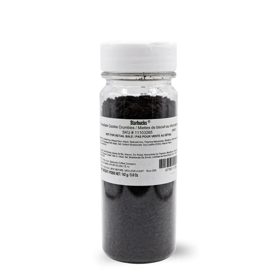 Starbucks Chocolate Cookie Crumbles - 5 OZ Topping FRESH