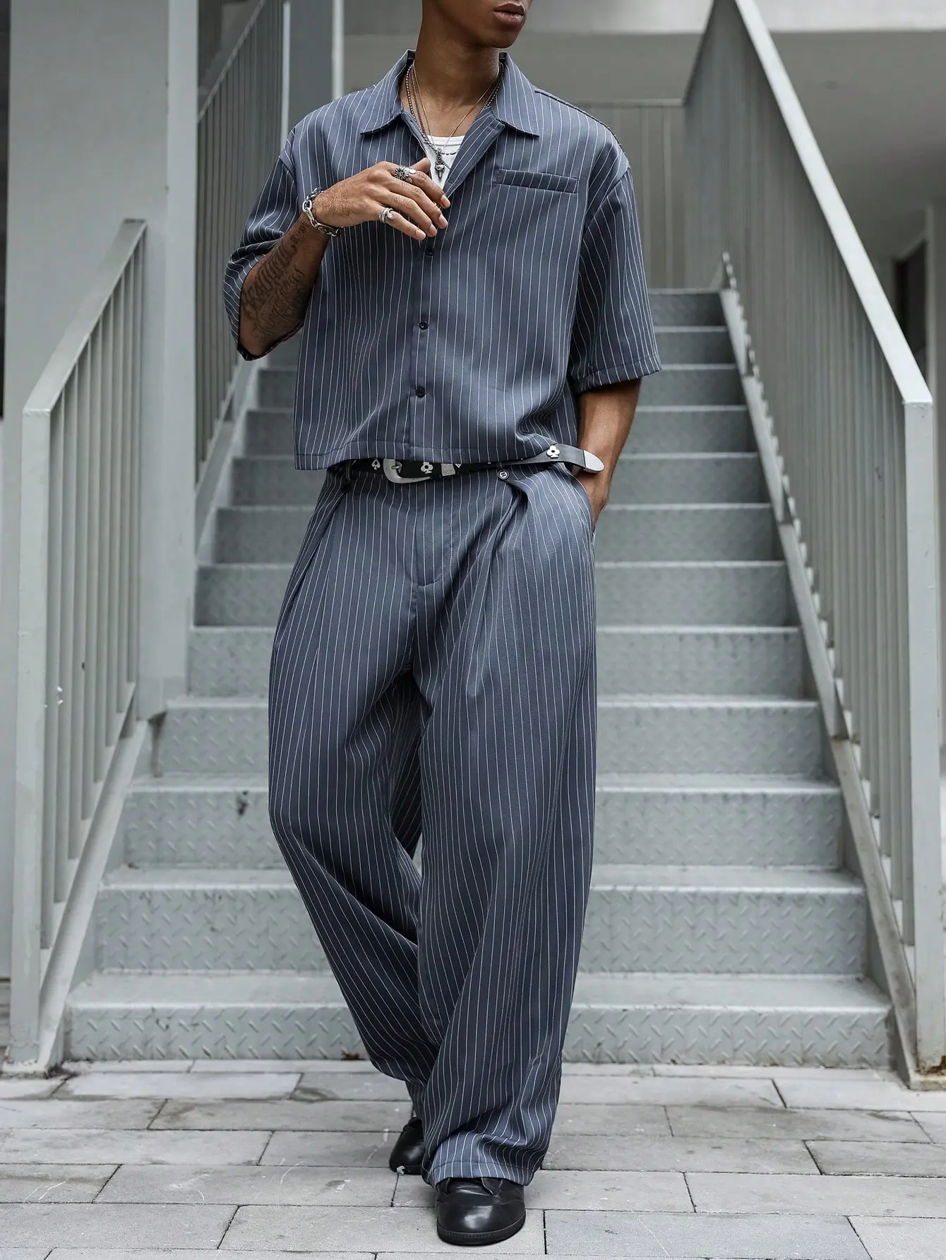Men 2 piece sets - Men Casual Streetwear Short Sleeve Top and Pants Set Breathable Summer Outfit men’s shirts mens clothing male clothing clothes for men summer men clothes vacation outfit summer outfits vacation clothes pants for men jeans summer clothes