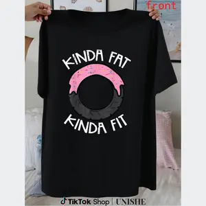 Funny Gym T-Shirt – Kinda Fat Kinda Fit Donut Graphic for Fitness Fans
