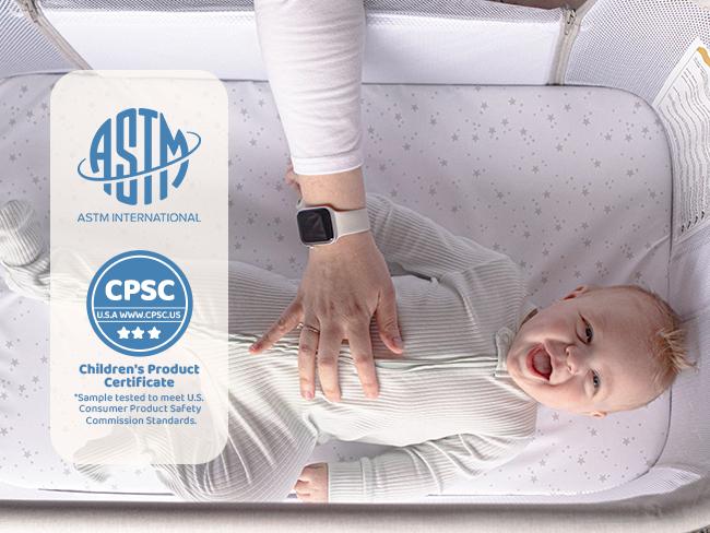 HARPPA Baby Bassinet 2-in-1 Cuddly Lite &Bedside Sleeper, storage Bassinet for Baby with Wheels & Storage Basket, Portable Crib, Breathable Mesh and Mattress, Height Adjustable