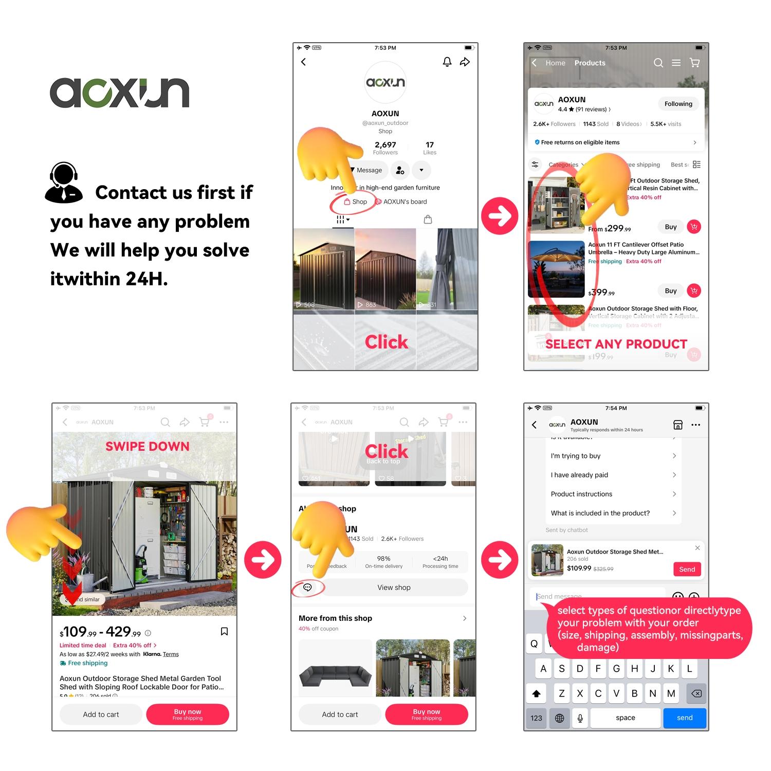 Aoxun Outdoor Storage Shed Metal Garden Tool Shed with Sloping Roof Lockable Door for Patio Lawn Backyard Black Organizer for Garden Tools & Shelf Organization