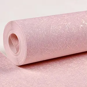 Pink Silk Textured Peel and Stick Wallpaper – Self Adhesive Contact Paper for Bedroom Walls, Drawers & Cabinets Waterproof (15.7" × 197")