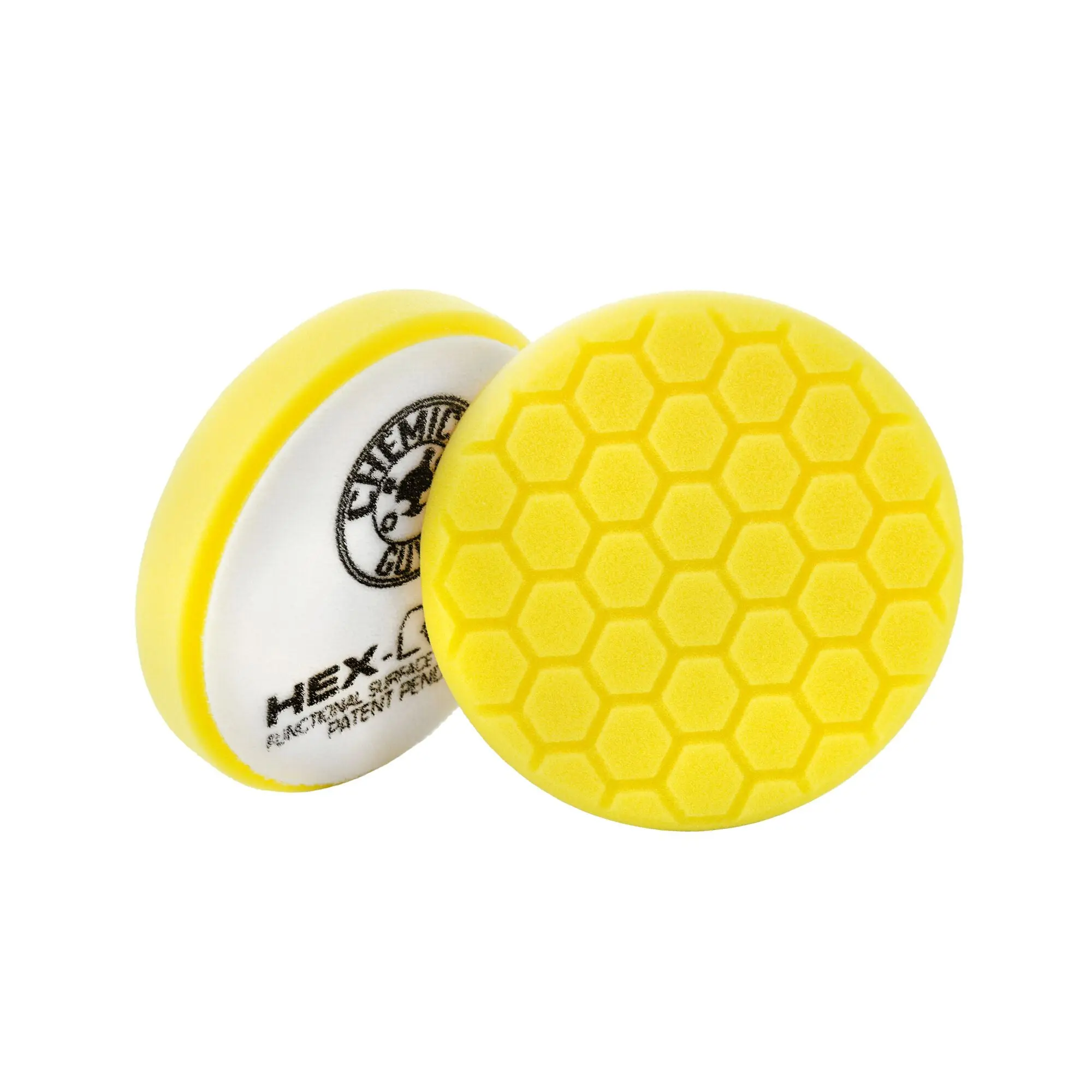 CHEMICAL GUYS Yellow Hex‑Logic Heavy Cutting Pad – Heavy‑Cut Foam for Removing Deep Swirls, Oxidation, Scratches & Water Spot Etching. Hex‑Pattern Design Maximizes Contact, Minimizes Heat & Ensures Even Product Distribution., Chemical Guy Polishing Pad