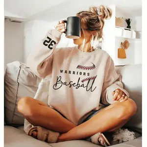 Custom baseball sweatshirt, personalized baseball mom gift, spirit wear, women's team name and number sweater, game day hoodie