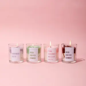 High-end jarred coffee matcha scented candle, home fragrance, natural plant extracts, smokeless soy wax. Perfect for birthday parties, Valentine's Day, Ramadan, Easter, Christmas, New Year, and as a thoughtful gift.