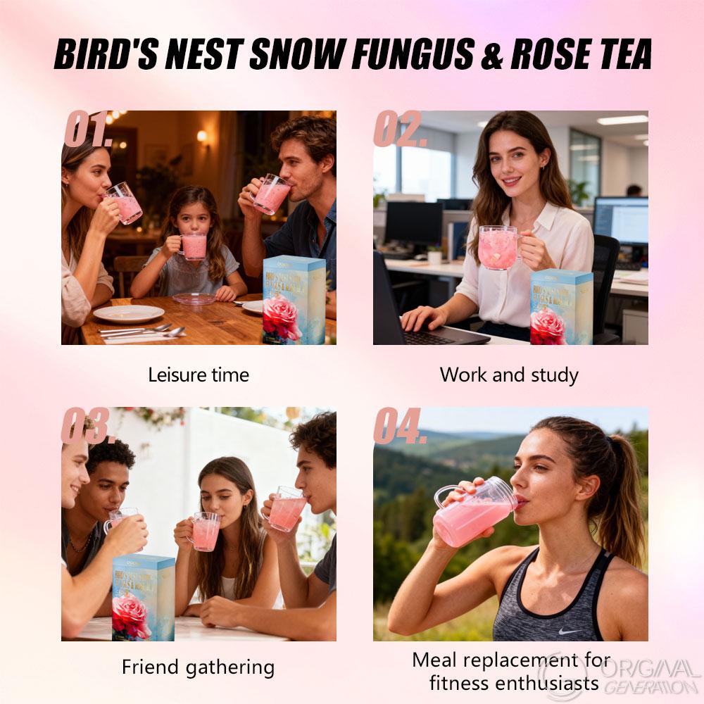2.0 Sparrow‘s Nest Snow Fungus Rose Tea 90g(15g×6pack) Caffeine Free 65% Snow Fungus Rose Goji Edible Bird's Nest Peach 2.0 Sparrow‘s Nest Snow Fungus Rose Tea 90g(15g×6pack) Caffeine Free 65% Snow Fungus Rose Goji Edible Bird's Nest Peach