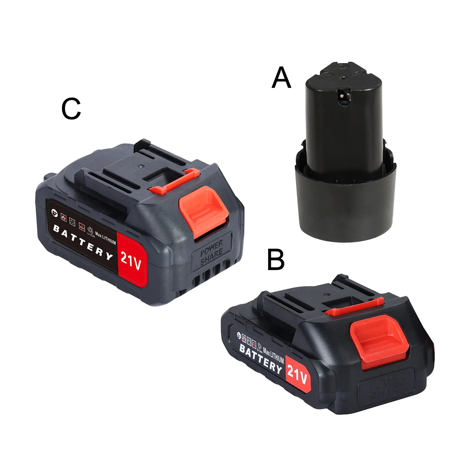 Rechargeable Lithium Replacement Batteries with ABS-Metal Cells, 12V/21V Options, 1500mAh/3000mAh High-Capacity, Long Battery Life, Universal Fit for Cordless Power Tools, Cordless Weed Eaters, Weed Blowers, No Compatibility Issues