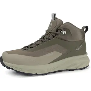 OUTJET Hiking Boots Men Waterproof Ankle Support Backpacking Boots Breathable Non-Slip Durable Hiking Boots for Outdoors Matching Shoes Stability