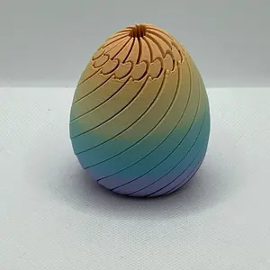 Spiral fidget Easter egg 3d printed