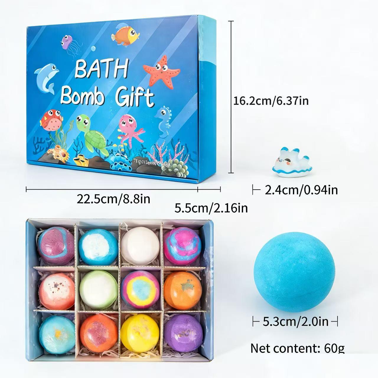 Bath Bombs for Kids with SurpriseSPRINGInside, 12 Pack Kid Bath Bombs Gift Set,Easter Basket Stuffers for Boys Girls BubbleBath with Toys Inside Skin Repair