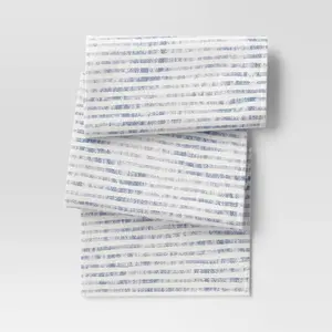 90"x20" Table Runner Blue Striped - Threshold
