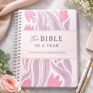 The Bible In One Year - A 52-Week Journey Through Gods Word Scripture Reading Planner