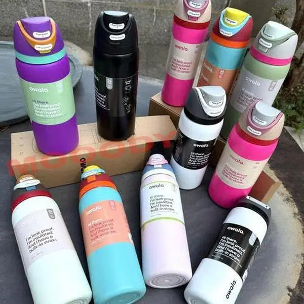 Leak-Resistant Insulated Stainless Steel Water Bottle with Straw, 32oz