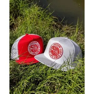 Lip Ripper Flat Bill Trucker Snapback - Red & White