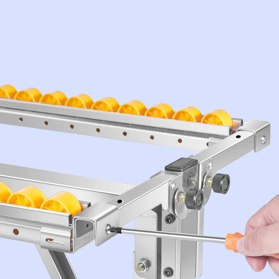 Ball Bearing Roller Stands for Woodworking, Conveyor Support Legs, Adjustable Height Conveyor Supports, Pulley Conveyor System Bracket, Roller Stand for Table Saw