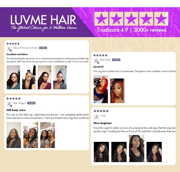 Luvme Hair 180% Density | 360 Lace Pre-Plucked Long Wig  (Body Wave / Straight / Water Wave)