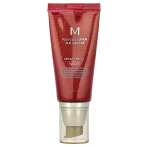 Missha M Perfect Cover B.B Cream, SPF 42 PA+++, No. 13 Bright Beige, 1.69 fl oz (50 ml)