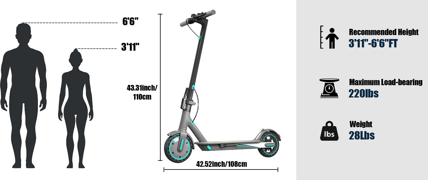 TTS D8 Electric Scooters for Adults 350W Motor 19MPH Top Speed Foldable E-Scooter with Dual Braking App Control Best Christmas Gift