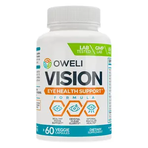 Oweli Vision Lutein & Zeaxanthin - Eye Health Formula with Bilberry, Eyebright & Antioxidant Blend for Blue Light Defense & Focus (30-Day Supply)