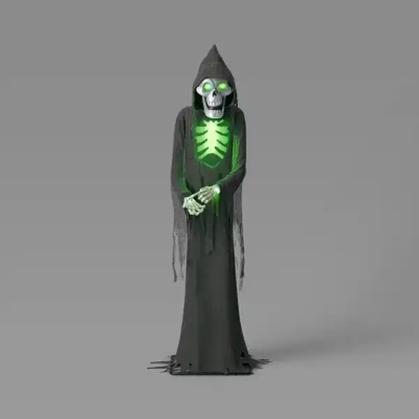 Lewis & Friends 8' Light-Up Bruce The Skeleton Ghoul, Outdoor Halloween Festive Decoration