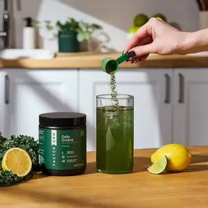 Factor Form Daily Greens Original - 2 Billion CFU Probiotics for Gut Health & 40 Vitamins Minerals & Superfoods for Optimal Absorption - Smooth Nutrient-Dense Supplement - Dietary