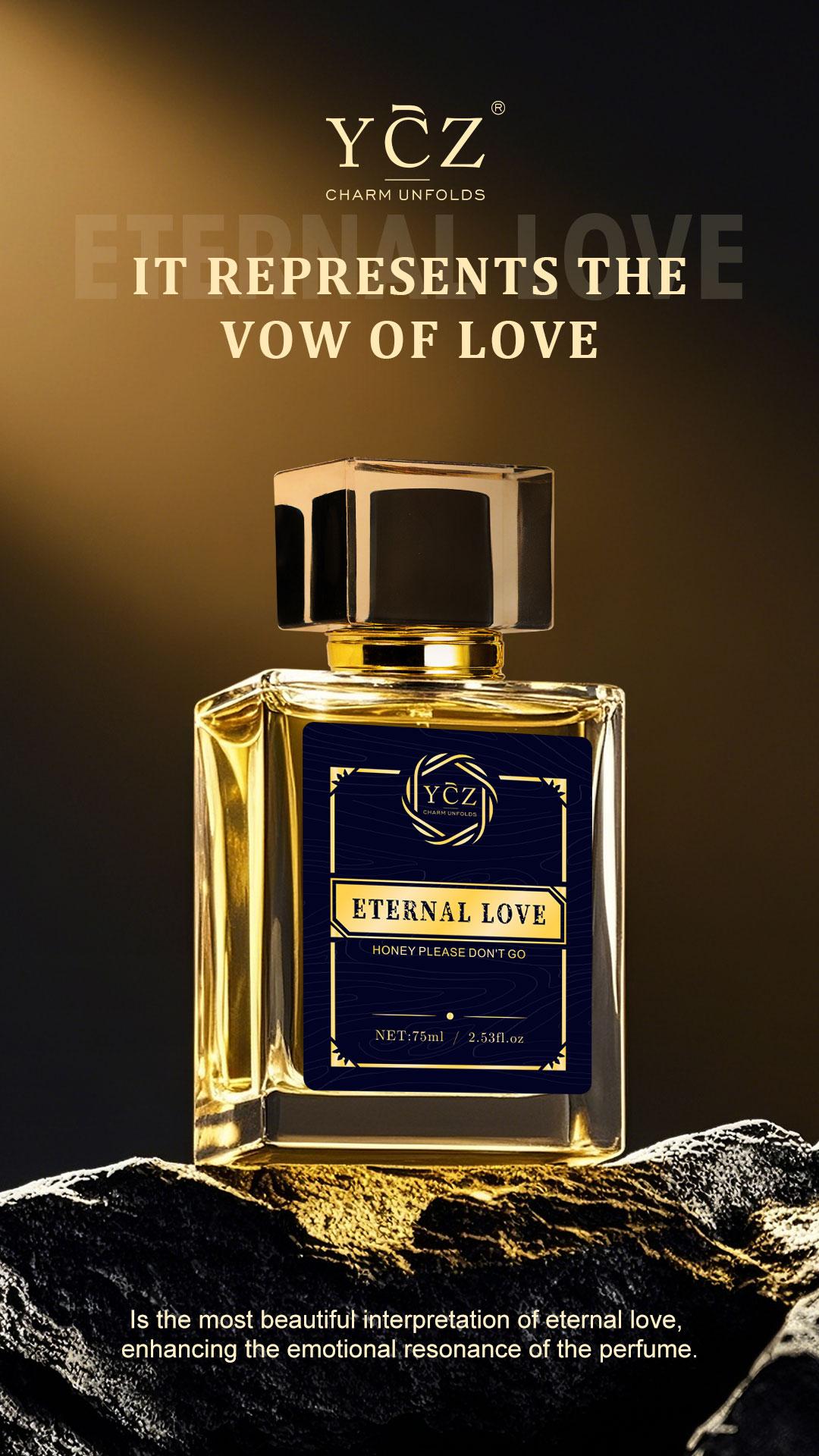 YCZ Eternal Love Perfume for Men Eau De Parfum with Musk Vanilla Lemon Notes 75ML Professional Nightclub Edition Modern Versatile Fragrance Extrait Intense Scent Lightweight Cologne