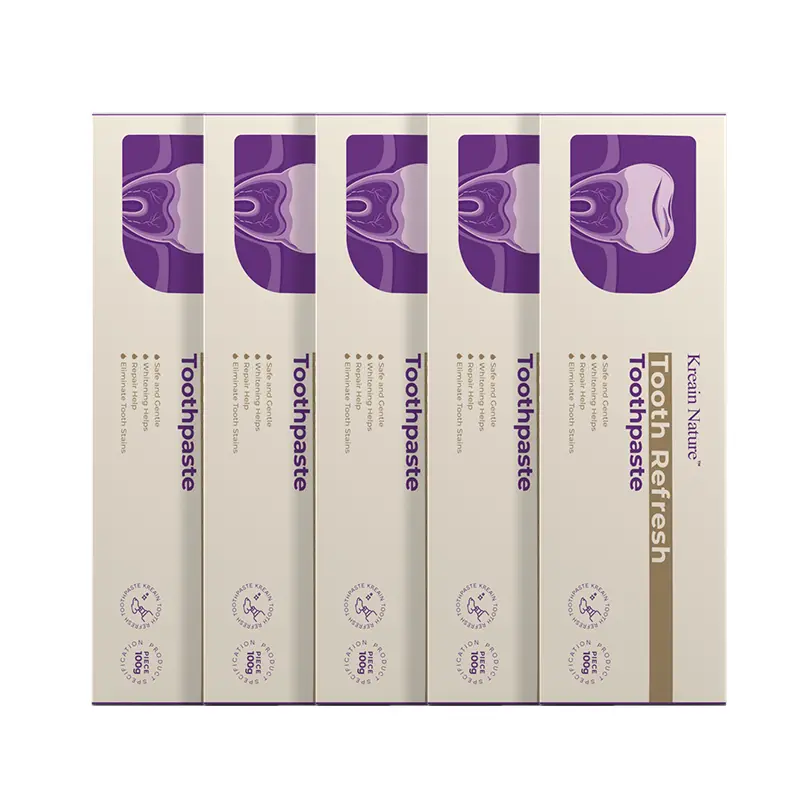 Kreain Nature Tooth Refresh Toothpaste 5-Pack – Natural Ingredients Toothpaste for Fresh Breath, Gentle Daily Oral Care, Whitening Care for Teeth and Gums