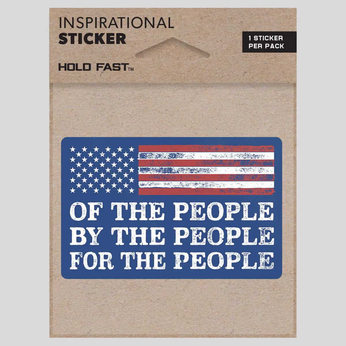 HOLD FAST The People Vinyl Laminated Patriotic Art Sticker - 1 Water Resistant 3"x2" Sticker for Car, Laptop, Self and Others, Boosts US Pride (DIY Scrapbooking Stamping Toy & Hobby Accessory), Car, Bike, Laptop, 1 Sticker