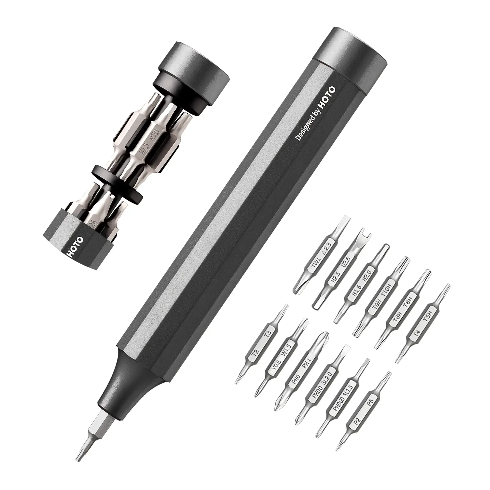 Hoto 24-in-1 Pocket-Size Multifunctional Magnetic Precision Screwdriver, S2 Steel Bits, Quick-Change Design, for Phone & Computer Precision Work, Christmas Gift, Multifunctional Screwdriver fathersdaygift, Multipurpose Screwdriver, Tools And Gadgets