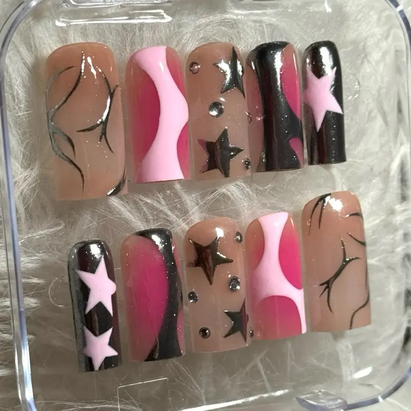 ACRYLIC or BUILDER GEL press ons - Star Diva