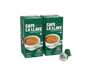 Cafe La Llave Latin Style Espresso Pods, Dark Roast, Compatible with Nespresso Original Line, 40 Count Aluminum Capsules