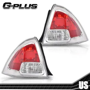 Fit For 2006-2009 Ford Fusion Chrome Tail Lights Brake Lamps Left Right Side G-PLUS