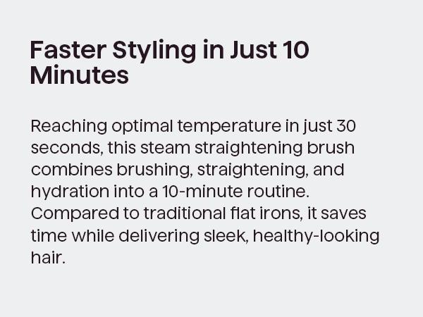 Wavytalk Steamline Pro Steam Hair Straightener Brush and Wavytalk Smooth Barrier Heat Protectant Spray Set