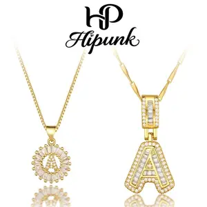 HIPUNK Women's 2-Pack Initials Necklaces, A-Z Gold-Plated Pendant Set with Adjustable Chain, Summer Outfit Jewelry, SummerWins Gift for Her, Jewelry for Women, Initials Necklace