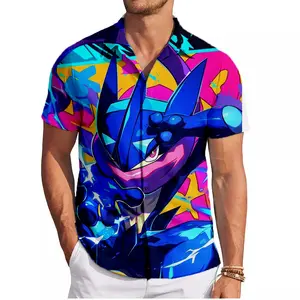 Graffiti Greninja PKM Hawaiian Shirt | Cool Summer Anime Vibes for Men & Fans