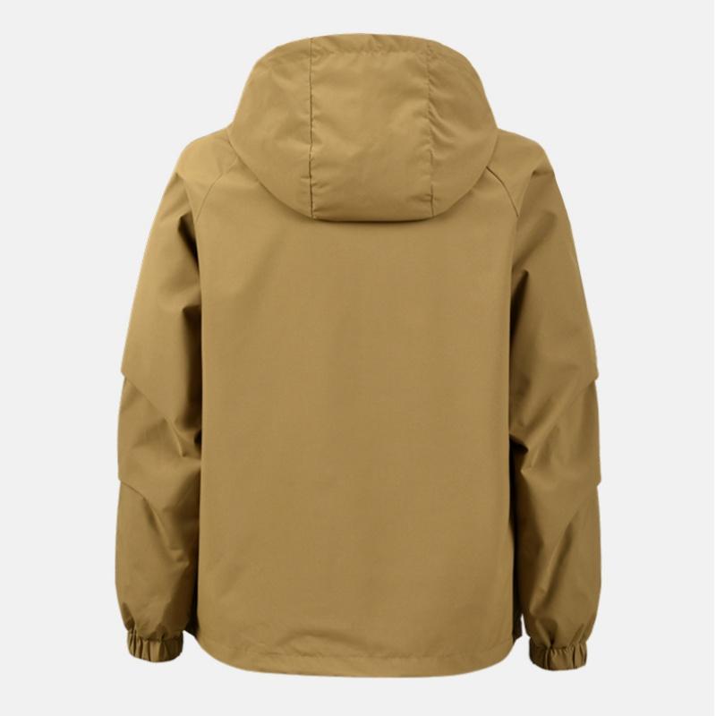 New Men's Windproof Waterproof Outdoor Sports Hiking Fishing Jacket, Pullover Couple Outdoor Travel Hiking Softshell Jacket, Unisex Same Style Jacket, Autumn Casual Versatile Fashion Hooded Workwear Coat Top, Men's Everyday Wear