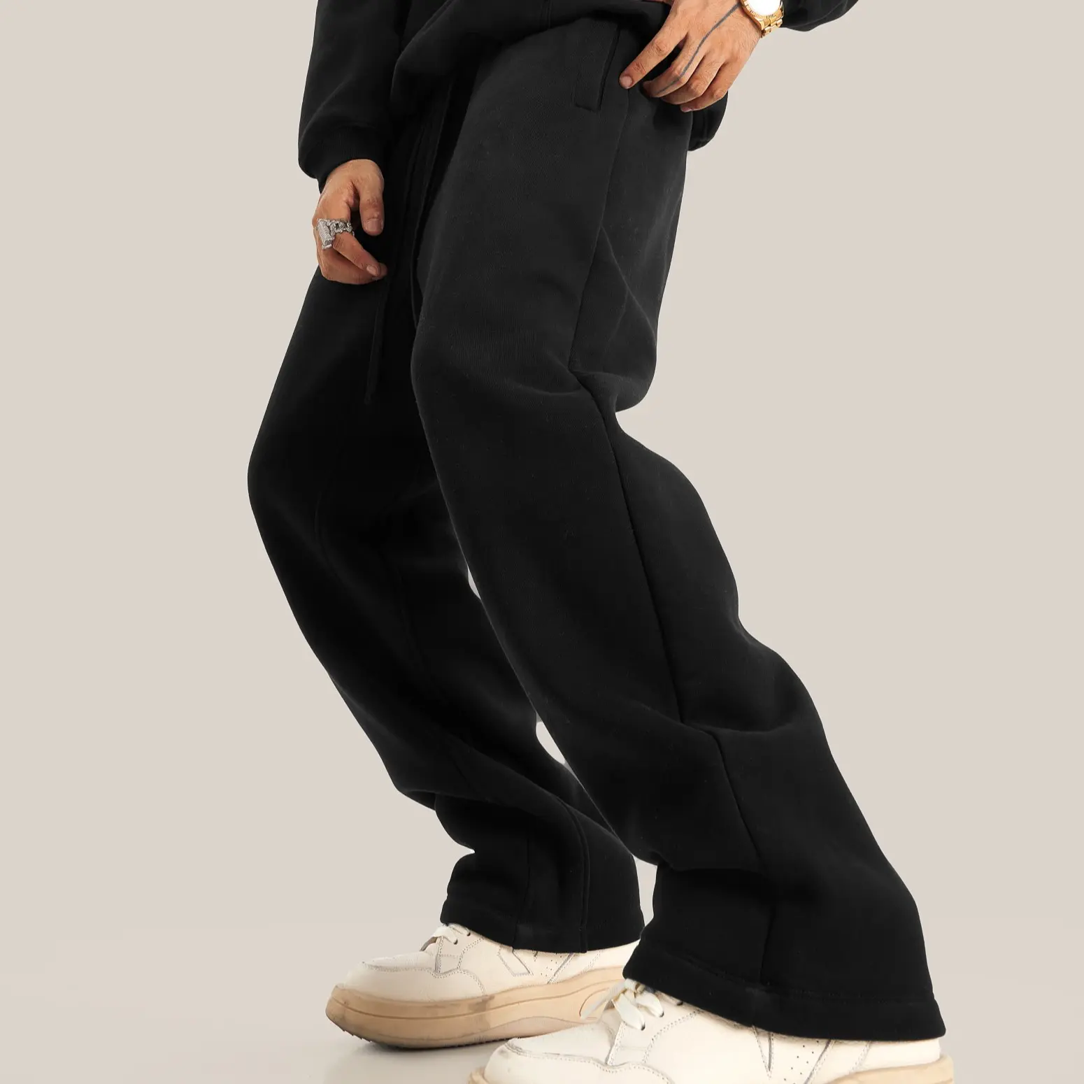 2026 600 GSM Straight-Leg & Cuffed Baggy Fleece Sweatpants – Unisex Retro Streetwear for Spring Fall Winter, Soft Cozy Fit New Drop, Women Pants Jeans High Waist Comfy Stretchy Daily Weekend Travel Casual must have