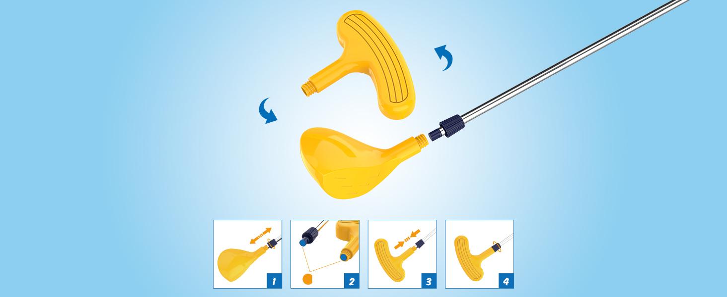 EagleStone Golf Set with Foot Pedal Launcher, Golf Toy, Includes Adjustable Golf Club, 15 Balls & Golf Cart, Indoor&Outdoor Sports Gift, Valentine's Day gift​