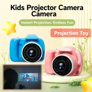 Kids Projection Camera with Real Projection Function, Digital Camera for Photos & Videos, Mini Games, Instant Print, Perfect Children's Gift & Family Toy