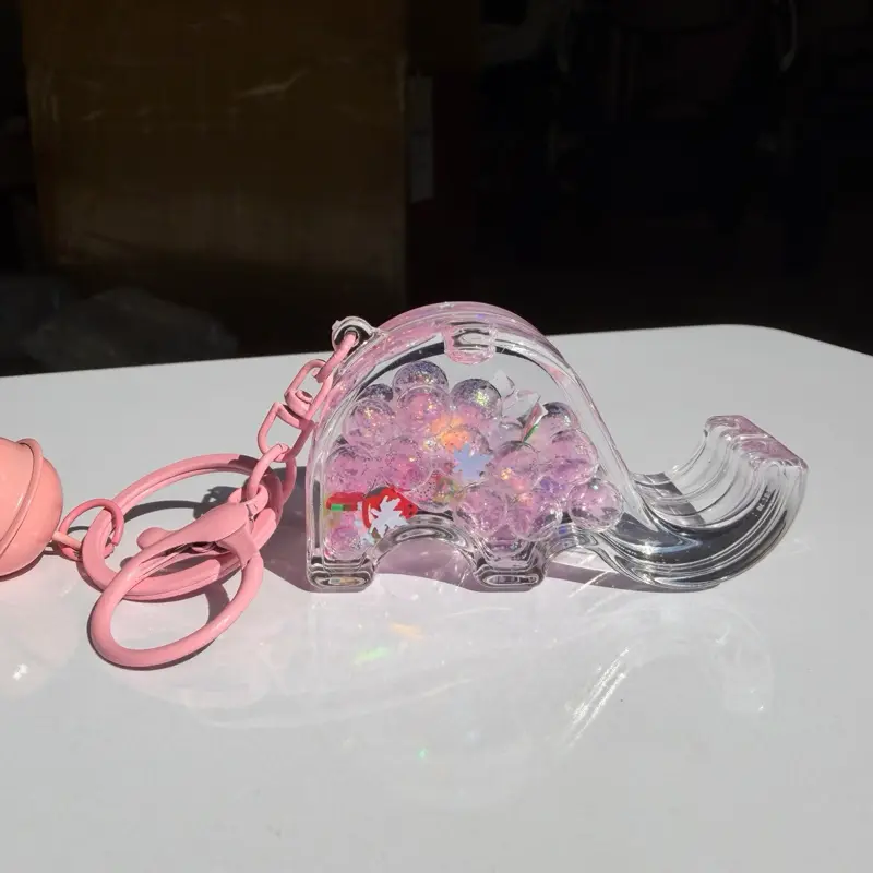 Cute Portabl Phone Stand Liquid Keychain