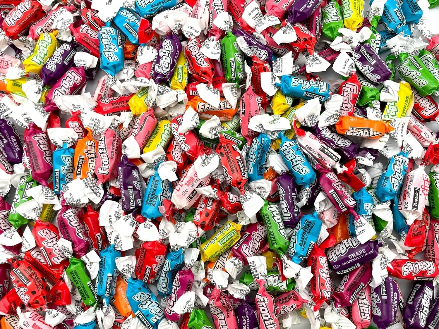 Tootsie Frooties Assorted Fruity Chewy Candy Snack - 10 Flavors, Soft Chewy Gummies, Mixed Berry Flavored, Strawberry, Sour Candy, Office Treats