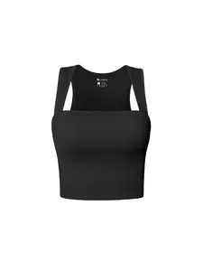 OYV Women's Seamless Basic Tank Tops Sleeveless Square Neck Stretch Tee Shirts
