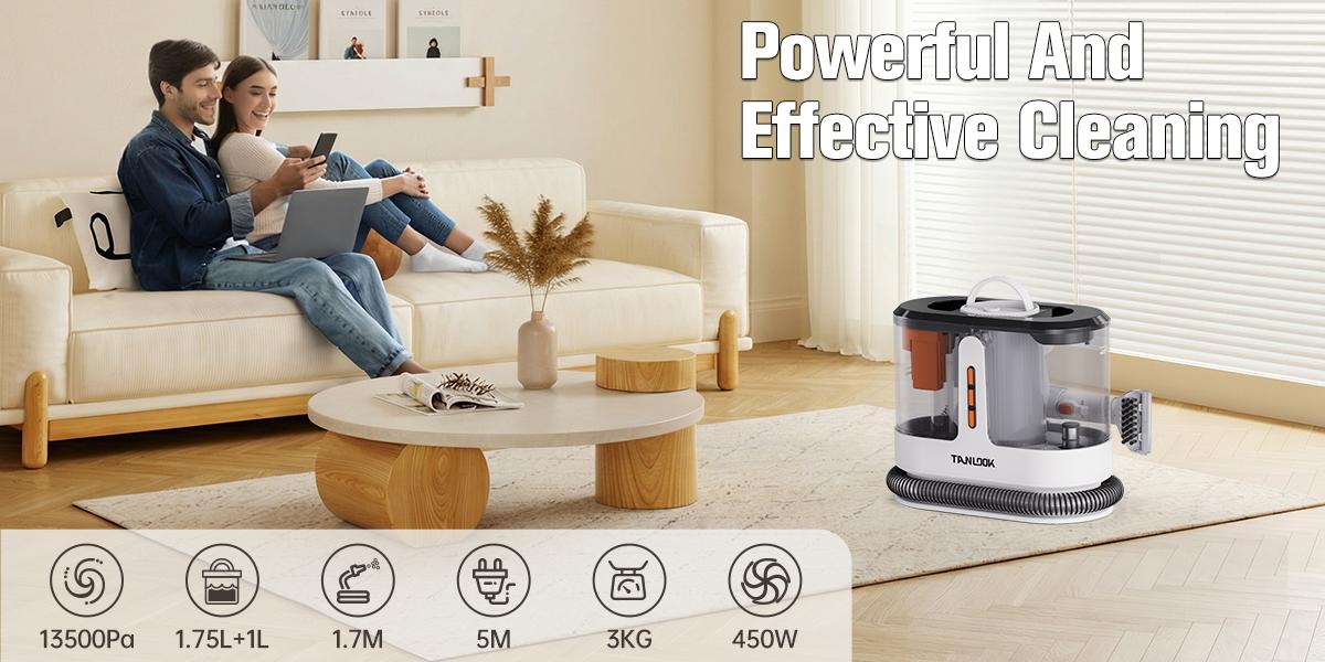 Fabric Cleaner Machine – Deep Clean Your Sofa, Carpet & More Multi Surface Vacuum Home Cleaning Tool
