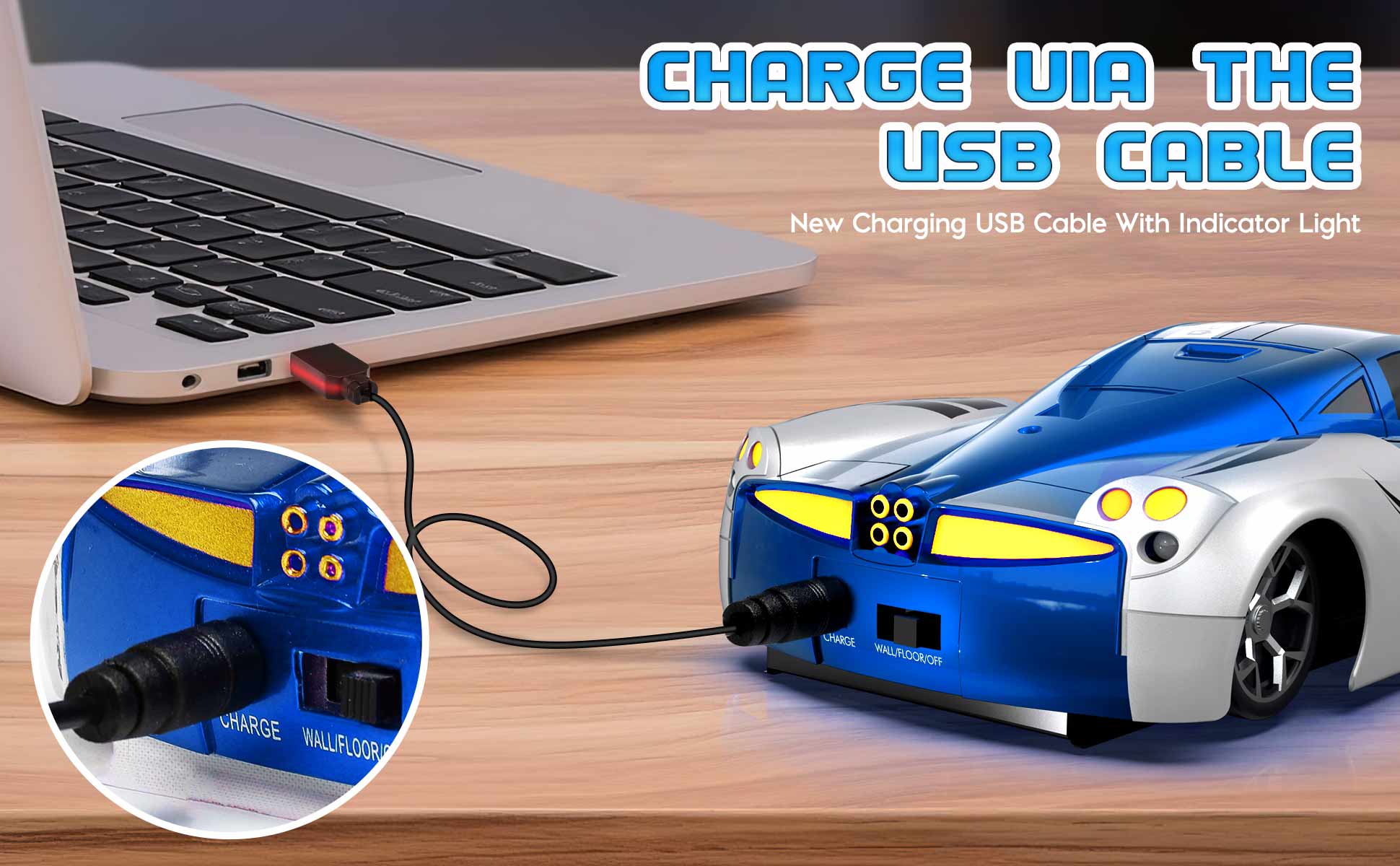 Wall Climbing Car, Electric Remote Toy Racing, with LED Light High-Speed Hobby Toy Vehicle, RC Car Gifts for Age 3 4 5 6 7 8 9 Year Old Boys Girls