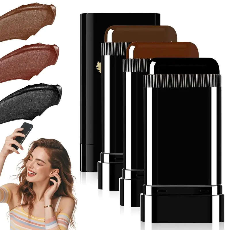 Disposable Hair Dye Stick -  QuickHair Coverage, Root Cover Up, Suitable for All HairTypes, Long-Lasting Smooth Application Brush